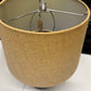 Primitive Dark Satin Table Lamp with Flour Sack Shade