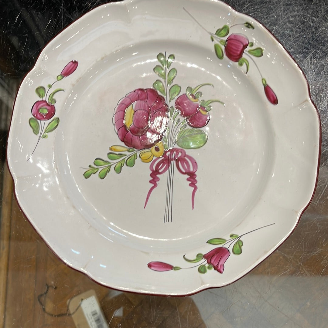 Strasbourg Faience Plate Circa 1820