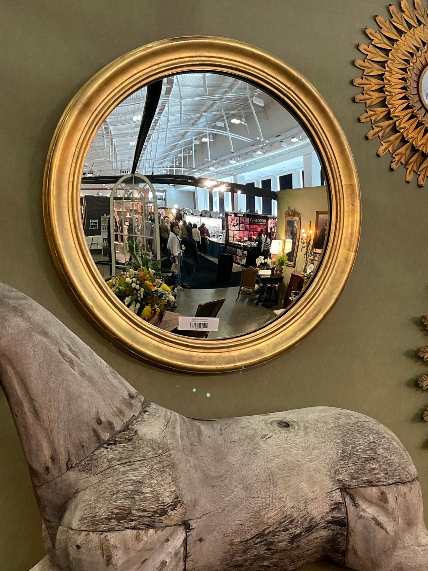 Gold Convex Mirror