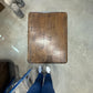 Wooden Coffee Table with Iron Base