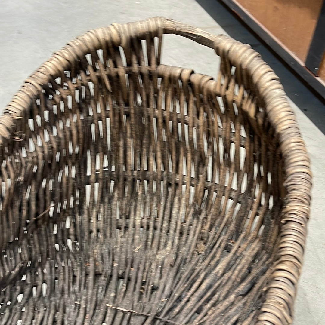 French Burgundy Region Grape Harvest Basket Circa 1900