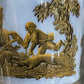 Antique Prattware Hunting Scene Jars Circa 1860