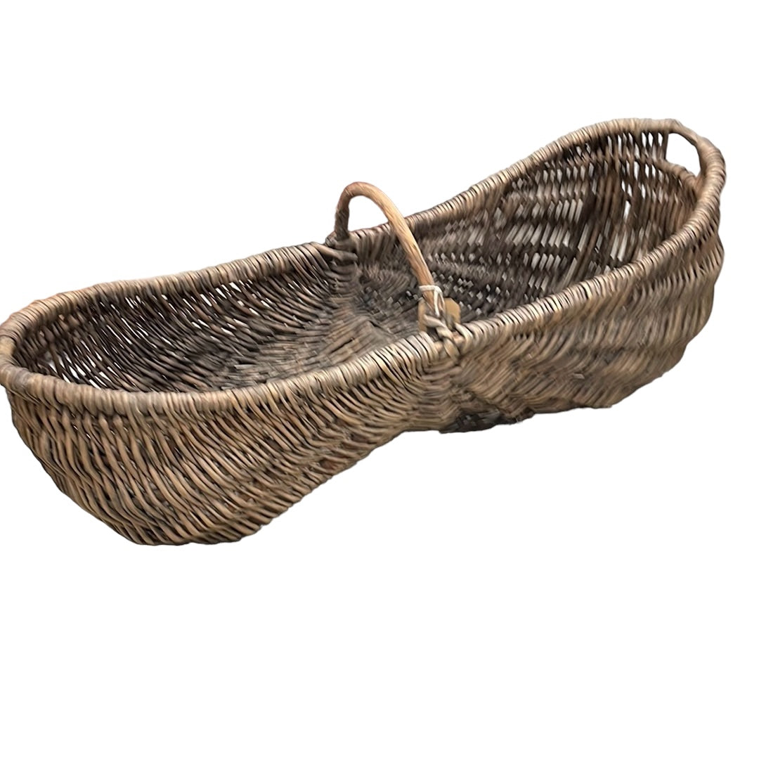 French Burgundy Region Grape Harvest Basket Circa 1900