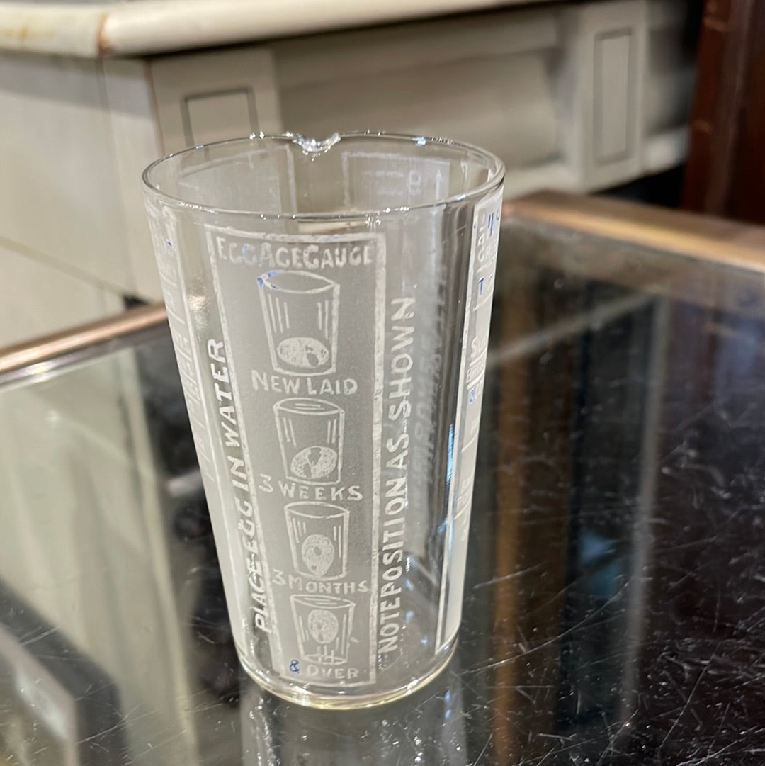 English Glass Measuring Cup Circa 1900