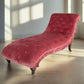 Brewster Pink Velvet Chaise Style of George Smith