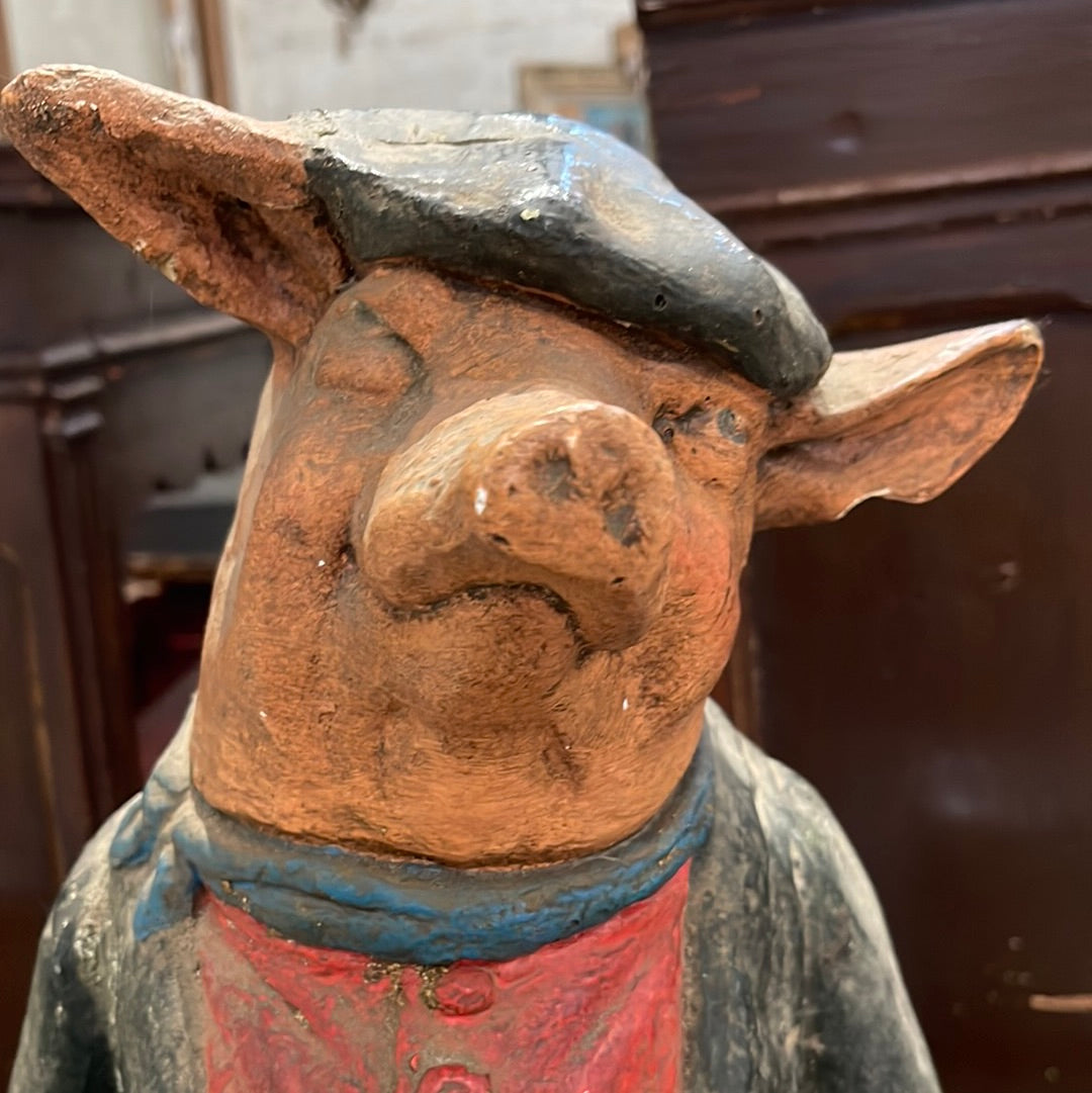 French Pig with Garland of Garlic