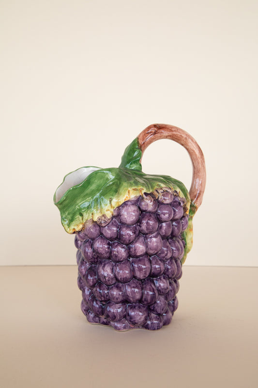 Moulded French Porcelain Grapes Jug