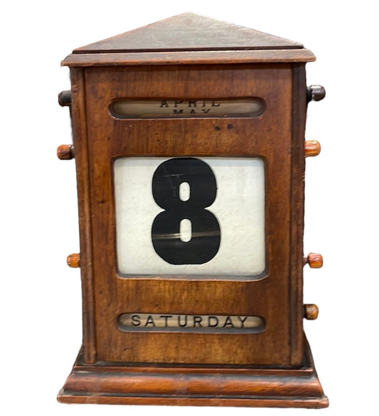 English Perpetual Calendar 10.25" Tall