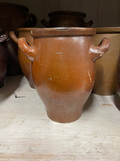 (Redware) Brown French Pickling Jar