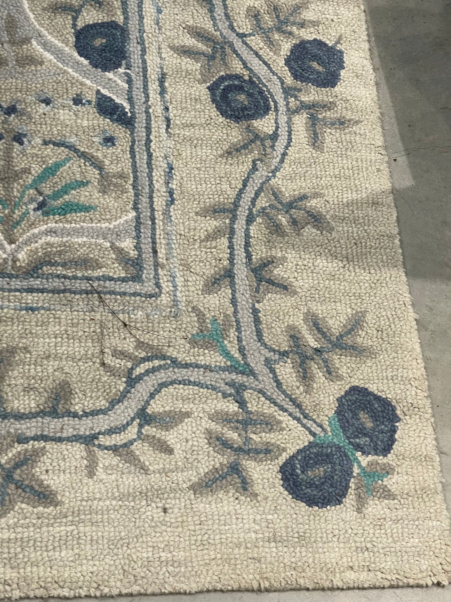 Blue Floral & Vine Brooks Brothers Rug #116