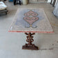 Italian Garden Table with Terrazzo Top and Iron Base