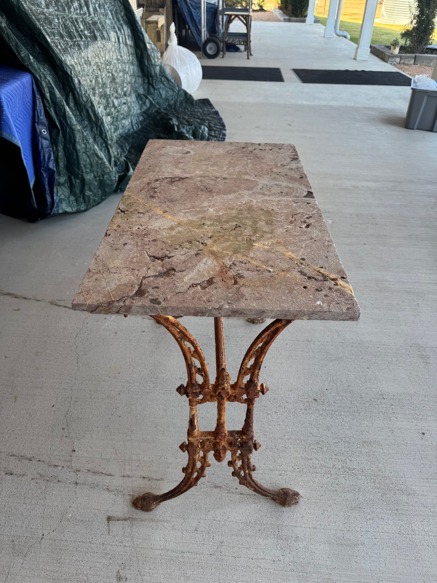 French Iron Bistro Table Circa 1910