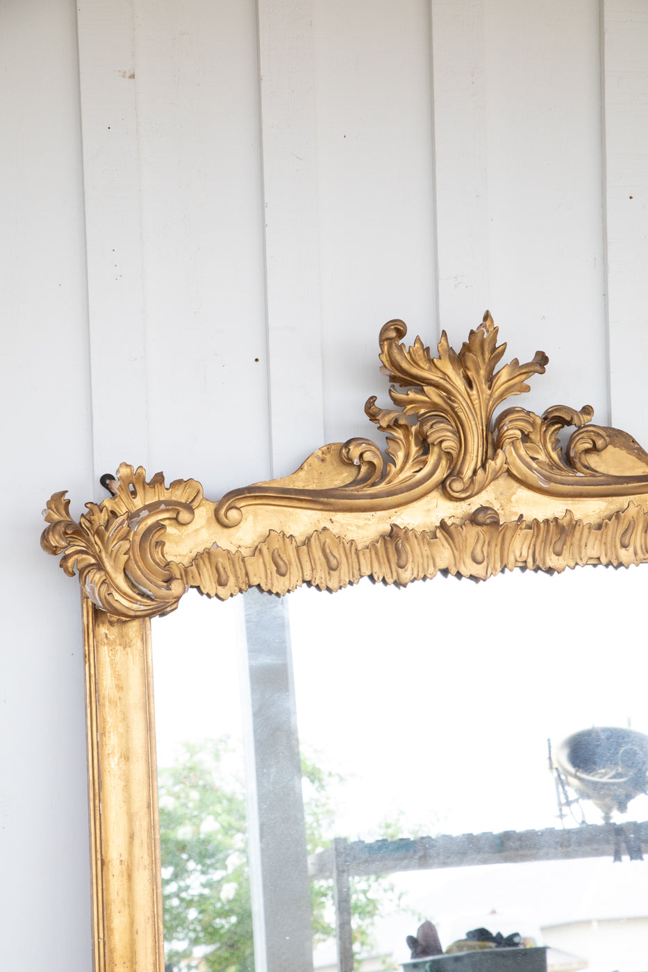 French Cherub Crested Louis Phillipe Mirror