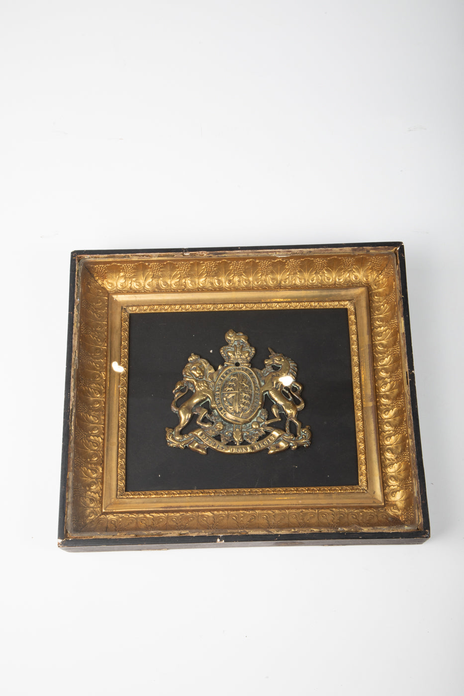 Armorial in Pine and Glass Frame UK 1850