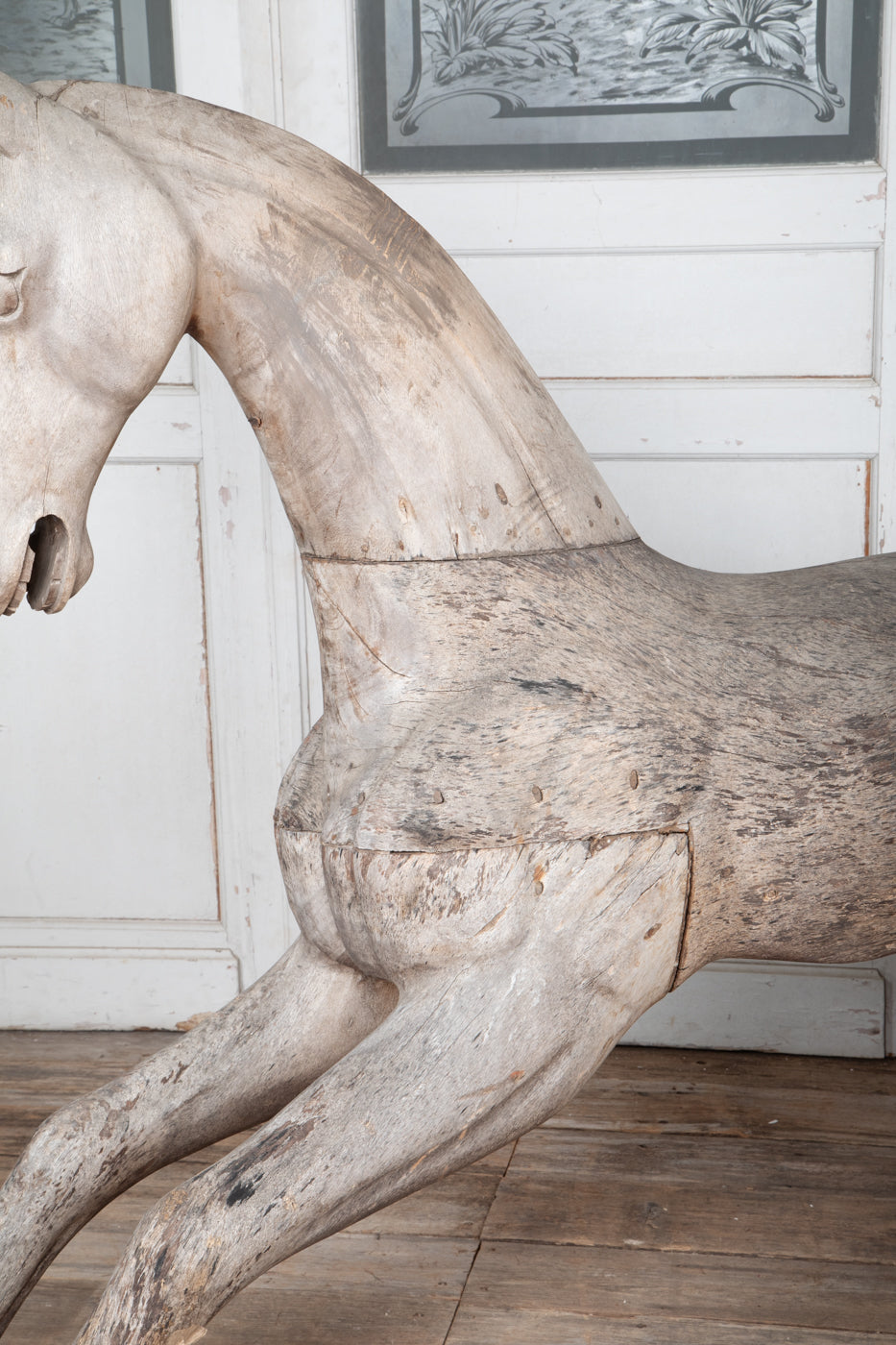 Hardwood Spanish Horse Sculptures Circa 1900