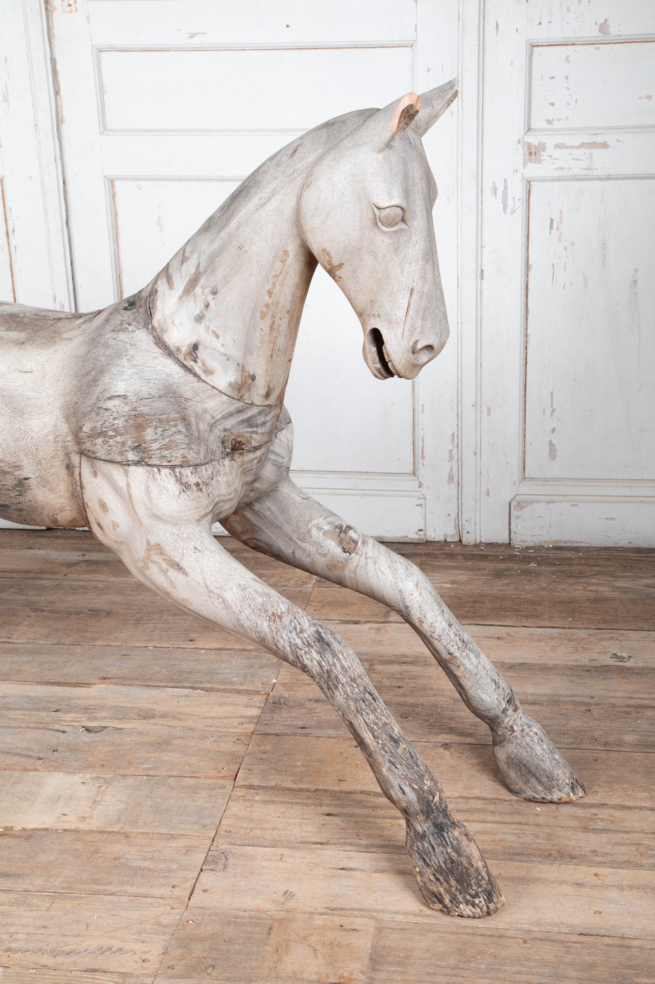 Hardwood Spanish Horse Sculptures Circa 1900