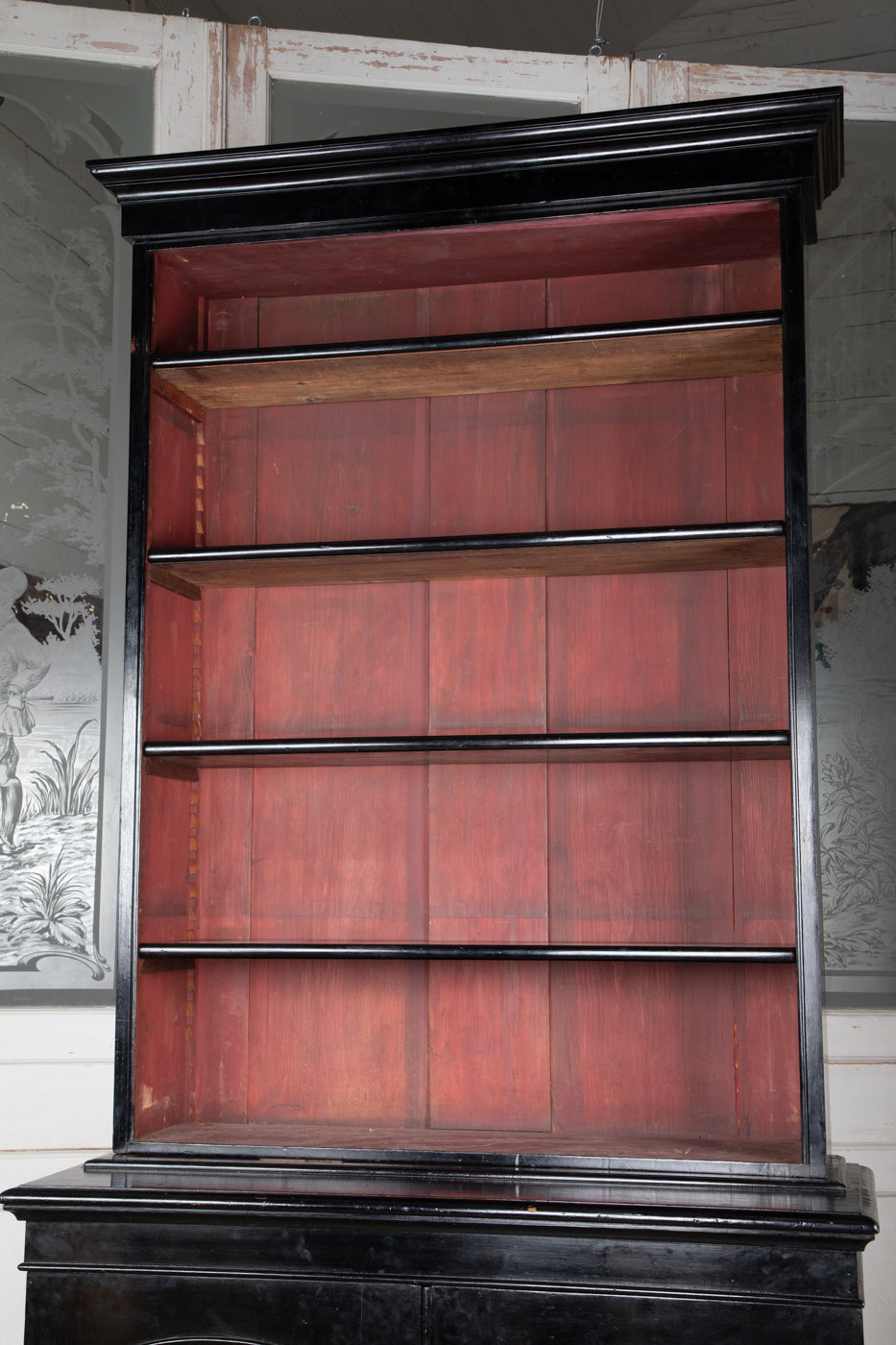 Victorian Ebonized Glazed Bookcase