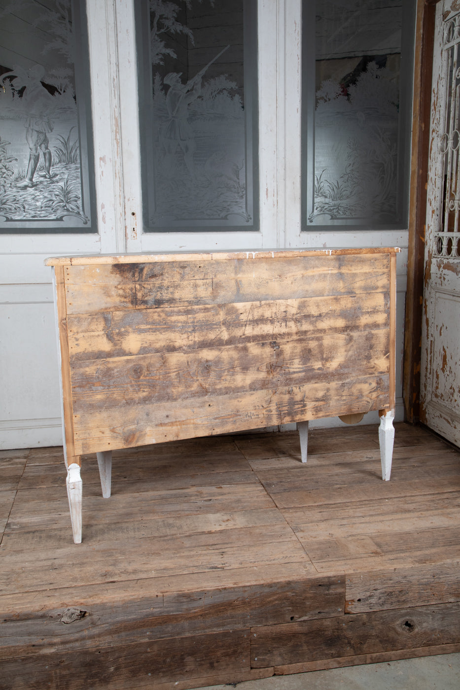 Exquisite Painted Bombe Sideboard