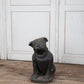 Black Concrete Bull Terrier Garden Statuary