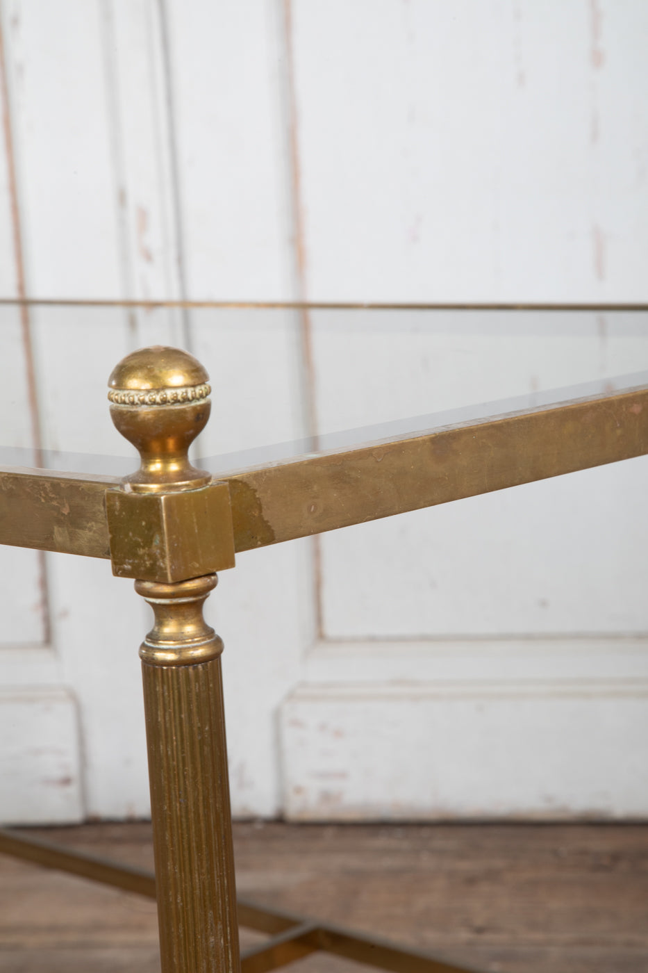 Brass and Glass Cocktail Table