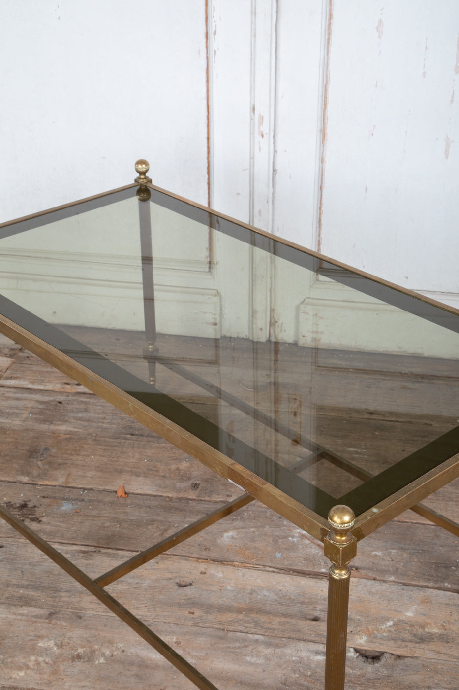 Brass and Glass Cocktail Table