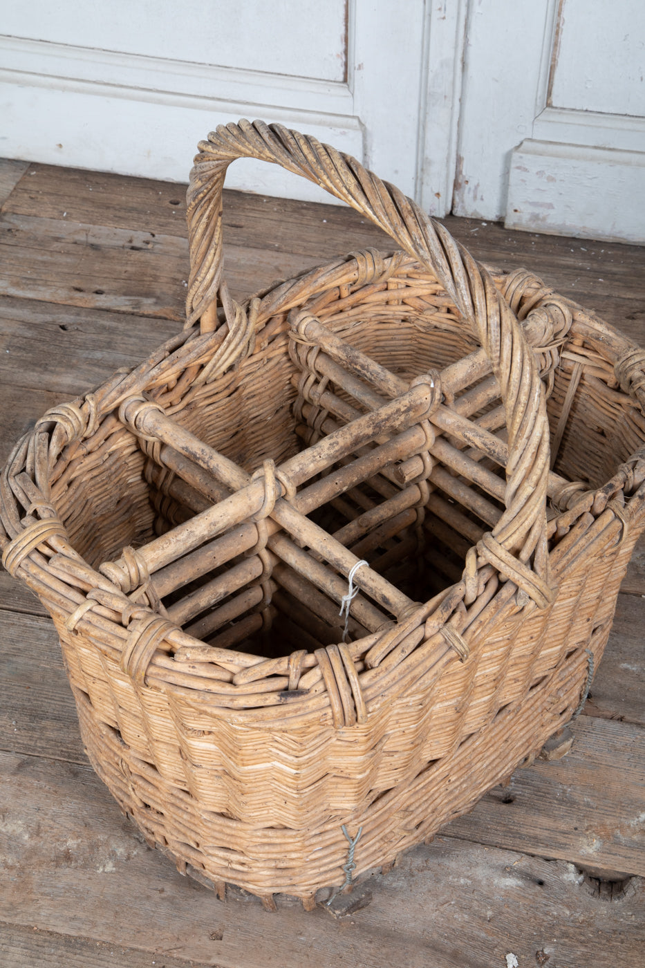 French Champagne Bottle Basket