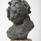 19th Century French Bronze Cherub on Stone Plinth