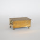 Brass Box - Hinged Lid and Detailed Carvings Lion with Ring Through Mouth on Each Side