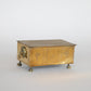 Brass Box - Hinged Lid and Detailed Carvings Lion with Ring Through Mouth on Each Side