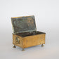 Brass Box - Hinged Lid and Detailed Carvings Lion with Ring Through Mouth on Each Side