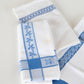 Blue and White French Linen Towel 1920