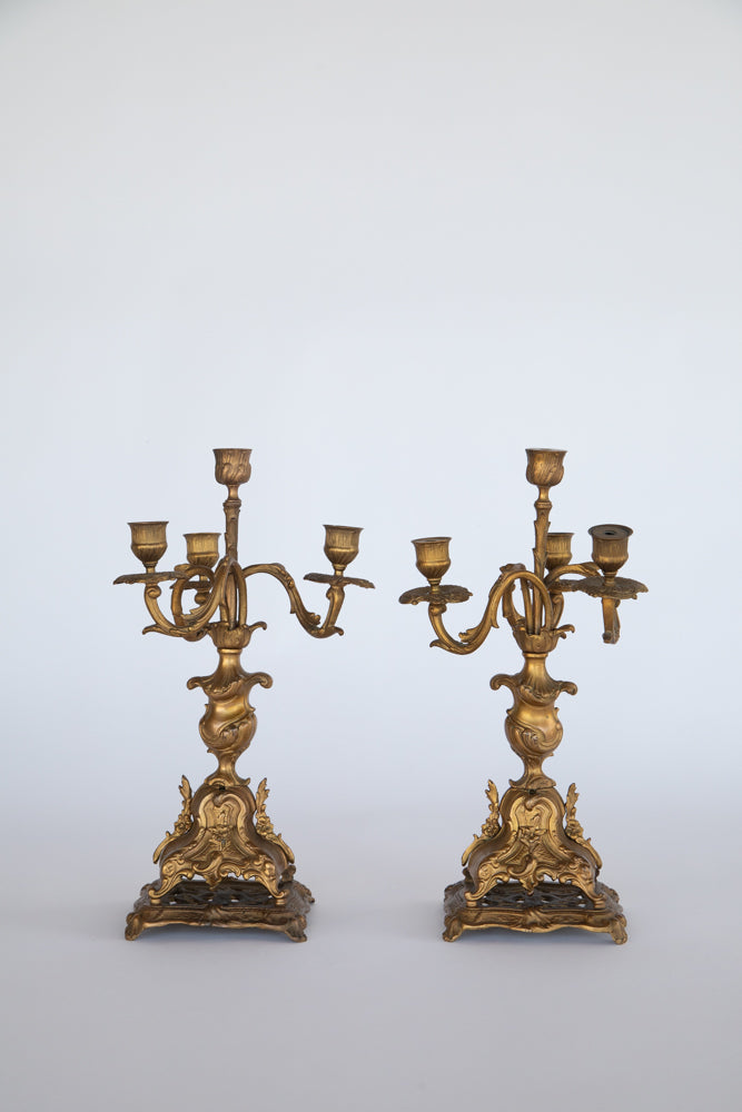 Brass Candelabra Set of 2