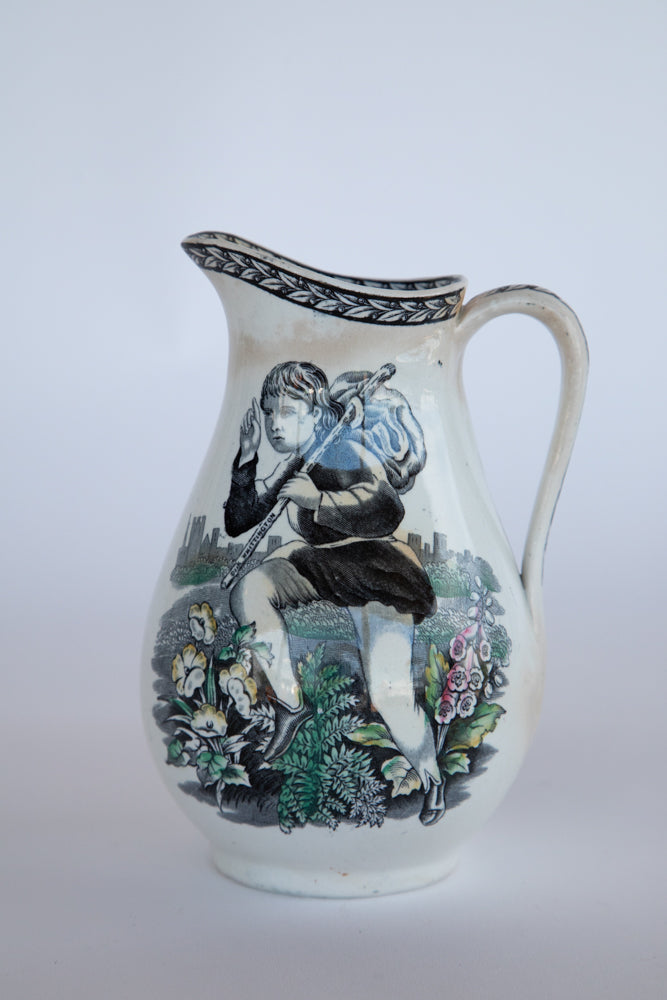 English 1870 Prattware Jug