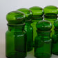 Green Glass Jar with Bulb Top and Seal