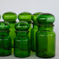 Green Glass Jar with Bulb Top and Seal