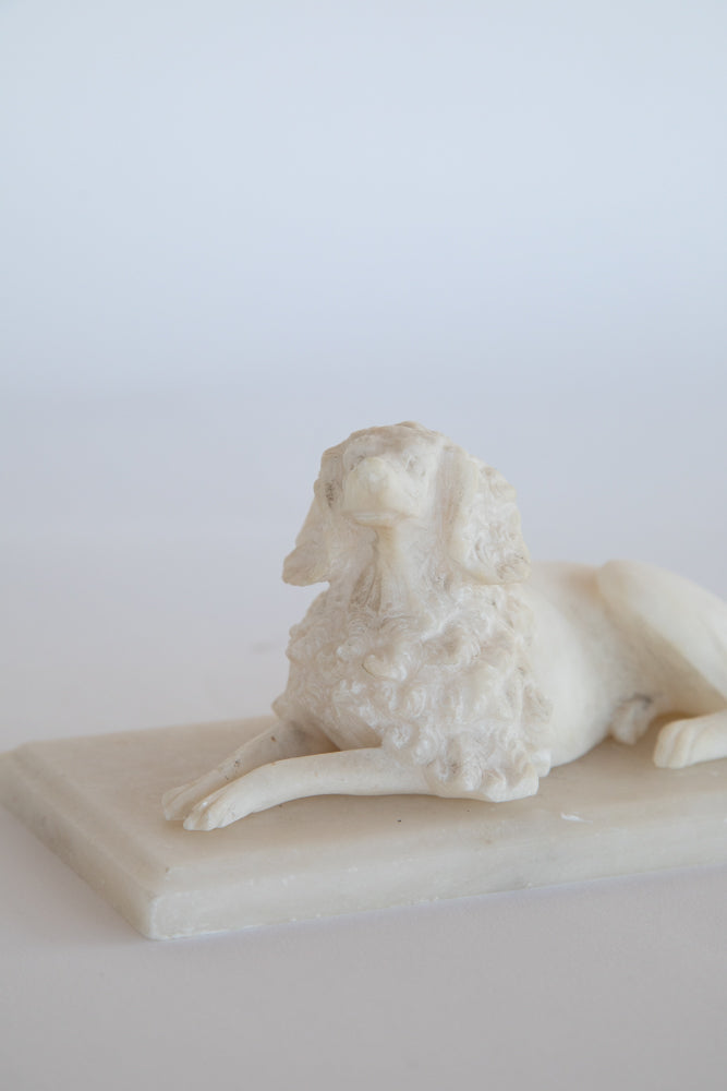 Alabaster Figure of Reclining Hound