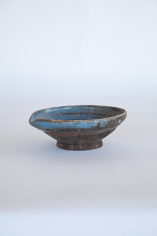 Small Blue Pottery Bowl