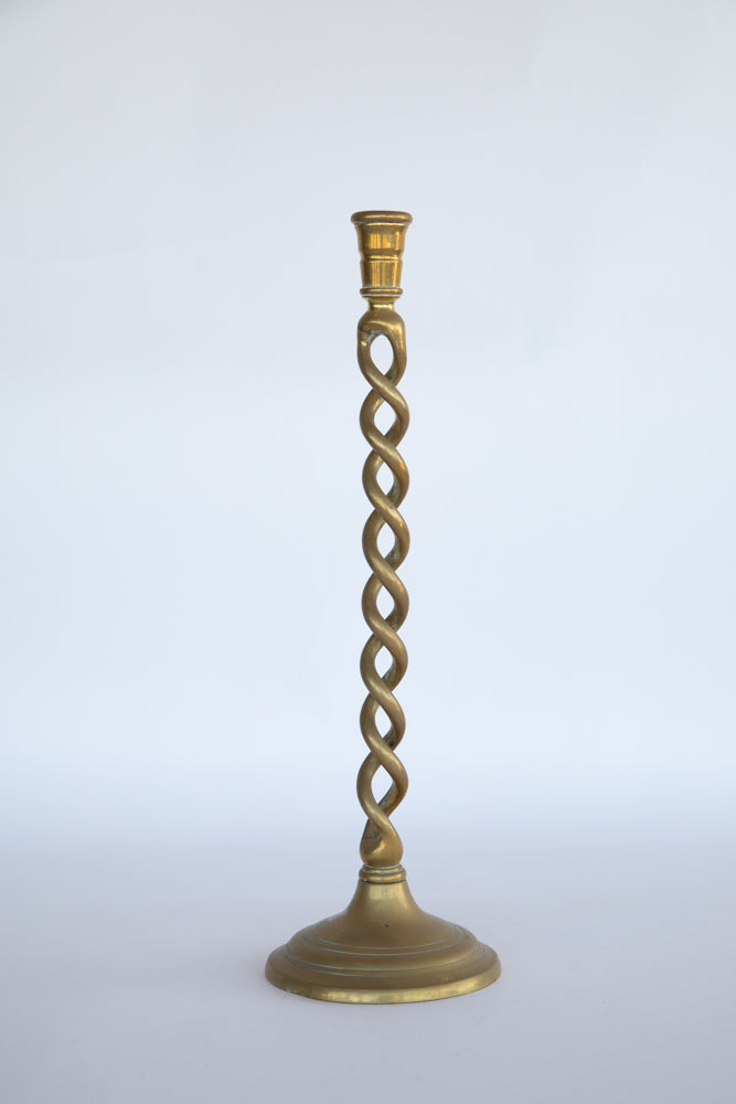 Brass Open Twist Candlesticks - Sold Individually