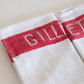 French Red and White Shaving Cloths