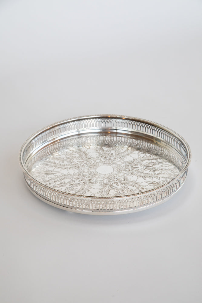 Gallery Tray Silver Plated 3 UK 1910