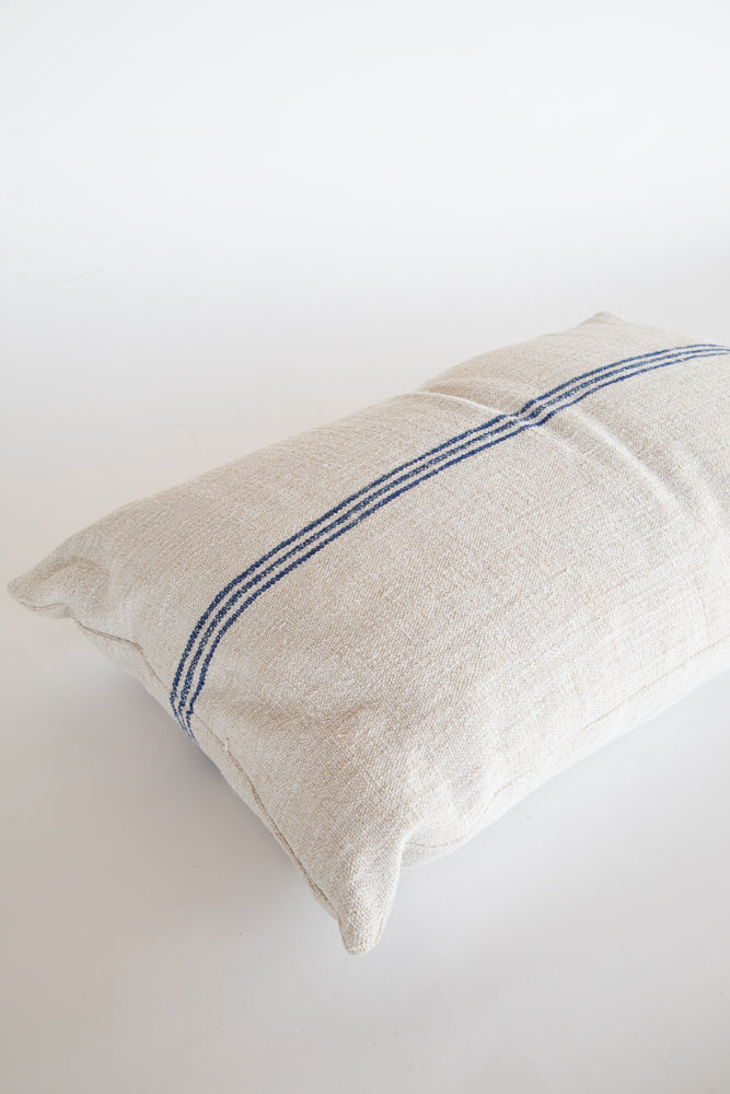 Grainsack Pillow Blue and White