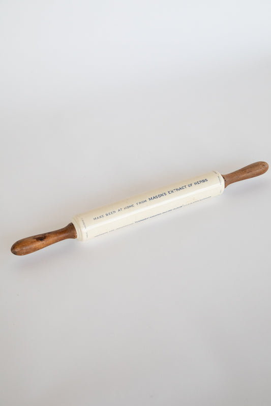 Edwardian Advertising Ironstone Rolling Pin