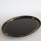 Large Black Oval Tole Tray