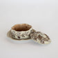 Biedermeier Mettlach Villeroy and Boch Fluted Stoneware Butter Dish