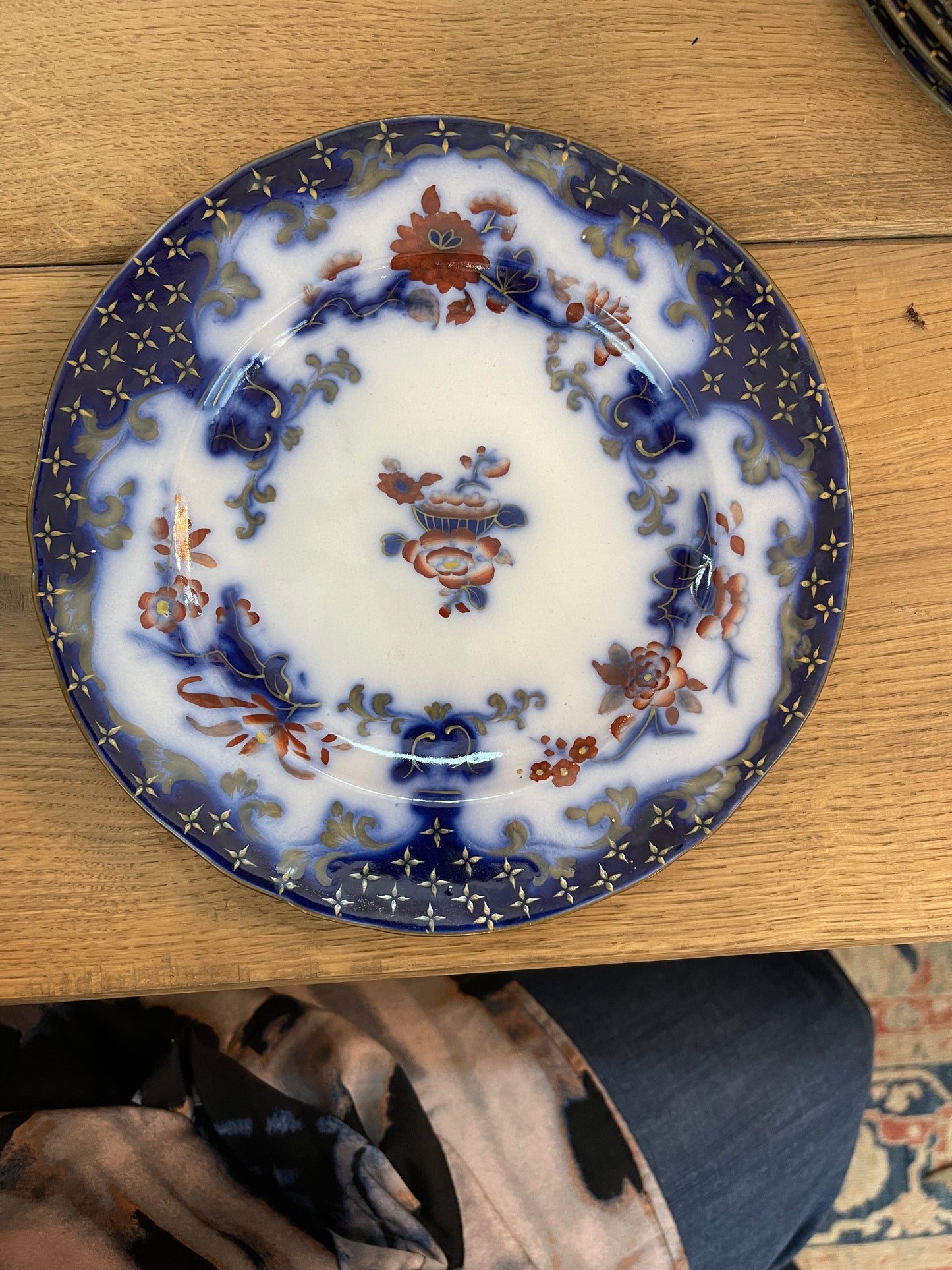 Early Minton B+B New Stone Salad Plates Circa 1820