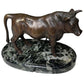 Bronze Bull on Marble Stand