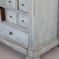 French Blue Painted Medicine Apothecary Medicine Cabinet or Chest