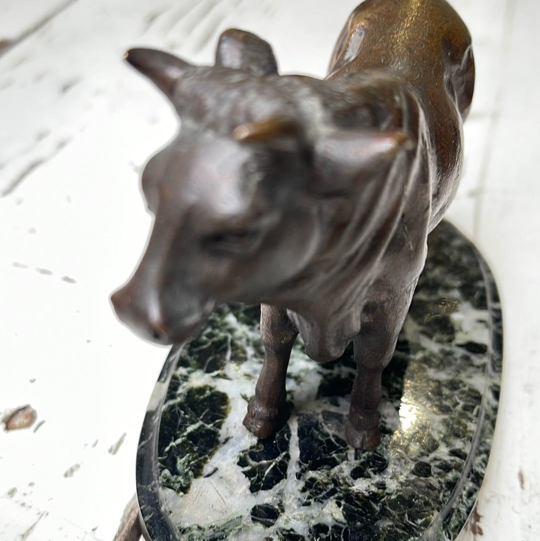 Bronze Bull - The White Barn Antiques