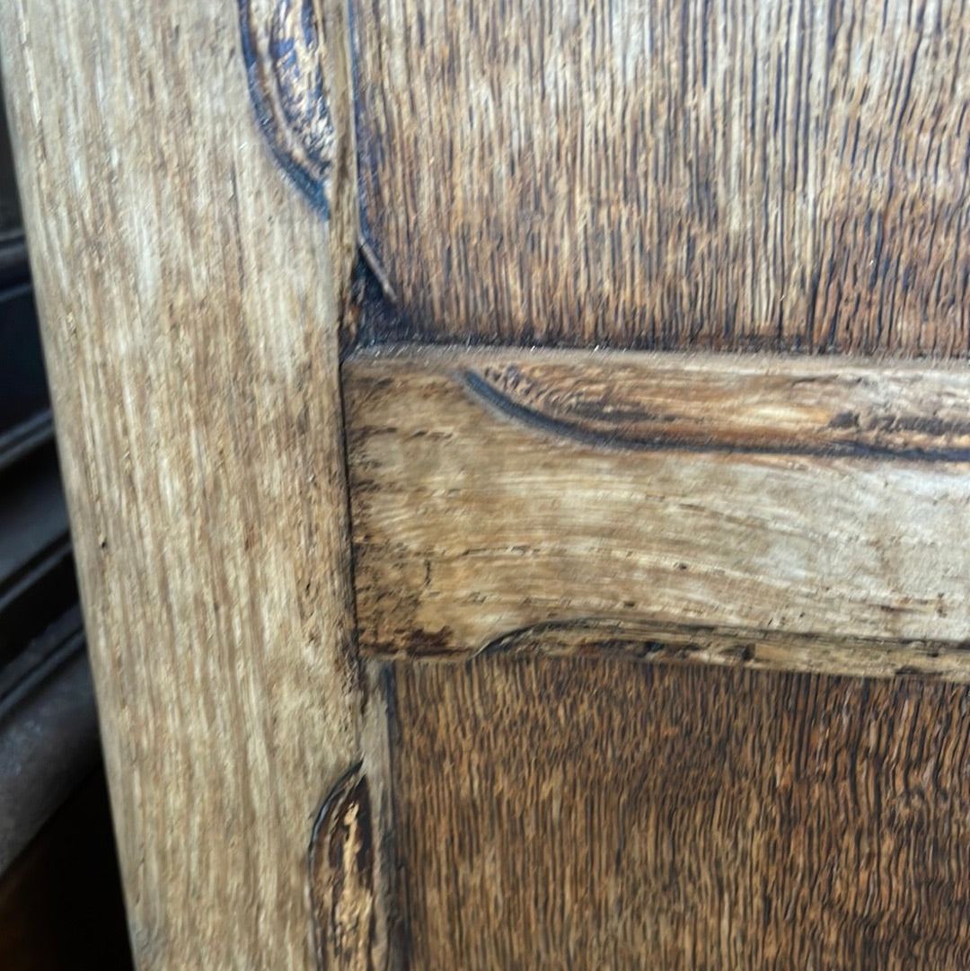 Oak File Cabinet Bleached with Doors and Compartments - The White Barn Antiques